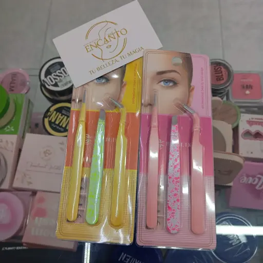 Set de Pinzas para Cejas y Pestañas