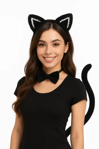 Set de Disfraz Gatita 3 Piezas