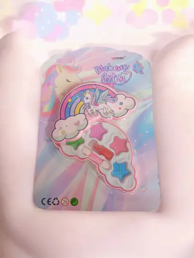 [ENC1208ACC] Set de Maquillaje Infantil Unicornio – 4 Sombras + 1 Labial