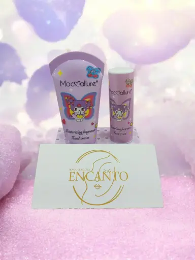 [ENC0000000000736COR] KIT CREMA DE MANOS Y LIP BALM HELLO KITTY KUROMI MY MELODY MOCALLURE